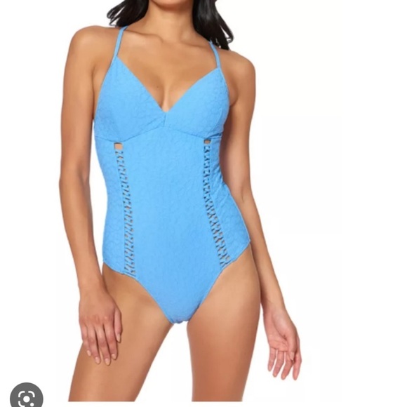 Final price ‼️‼️ Jessica Simpson Women's V-Neck Rose Bay Textured One Piece - Picture 3 of 13